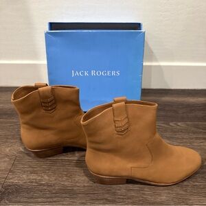 Jack Rogers NIB Women's Oak Suede STELLA Ankle Booties, Size 10m